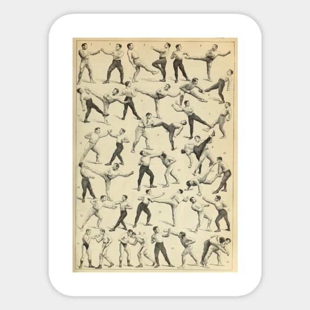 Vintage Boxing Sticker by bluespecsstudio